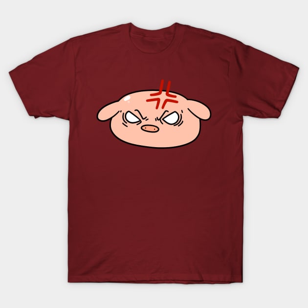 Angry Pig Face T-Shirt by saradaboru